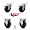 Service Caster 4 Inch Phenolic Swivel Top Plate Caster Lock Brakes 2 Rigid, 2PK SCC-TTL20S414-PHR-2-R-2 - alternate 6